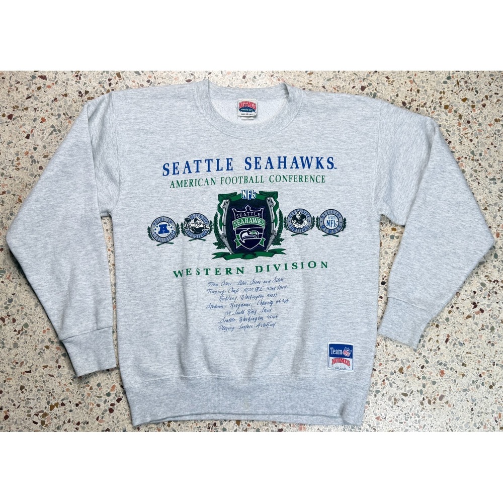 Nutmeg Athletic Dept.Vtg NFL Seattle Seahawks Western Division Sweatshirt Size M
